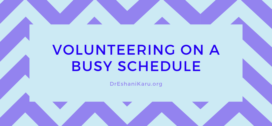 Volunteering on a Busy Schedule